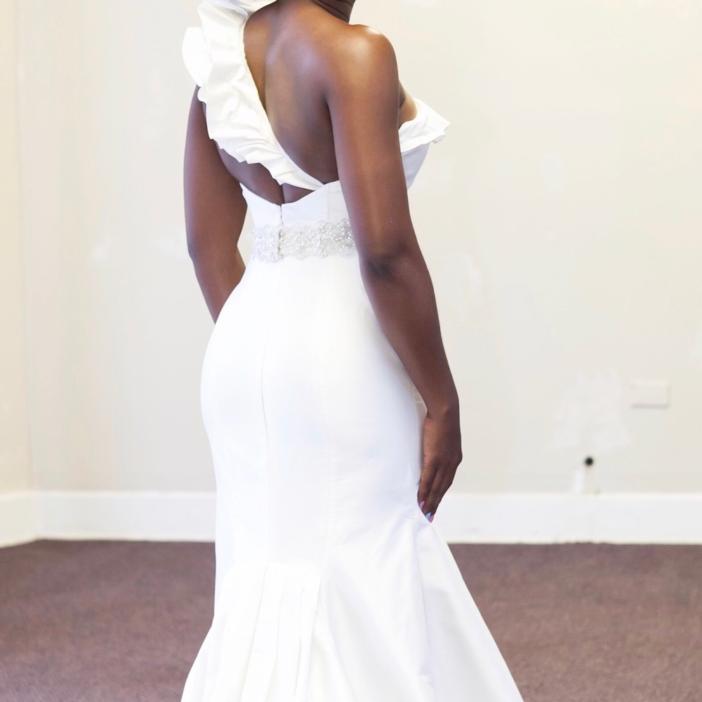 Romona Keveza one shoulder flare gown - Picture 8 of 8
